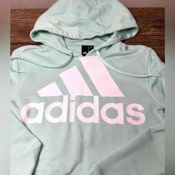 Adidas Mint Crop Sweater with Hoodie - Picture 2 of 4